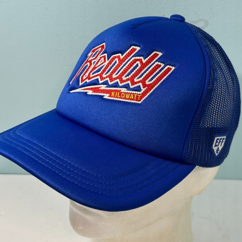 Reddy Kilowatt Ebbets Field Flannels Hat Snapback Mesh Trucker Cap Blue OSFM